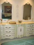 Gorgeous custom painted John Widdicombe of Grand Rapids bedroom set with king bed
