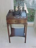 Pair of Grand Rapids fretwork end tables