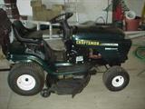 Large Craftsman tractor mower, nearly new, with all attachments
