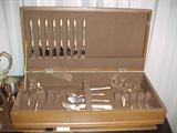 PERFECT condition Wallace Golden Aegean Weave STERLING FLATWARE service for eight with extra serving pieces