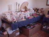 tons of knitting quilting craft supplies, lots of vintage knitting patterns!