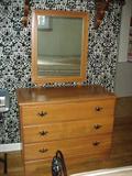 great 3 piece maple bedroom set, dresser, chest of drawers, double bed