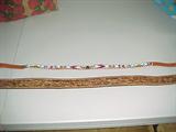 Native American hand beaded antique belt, hand made western style belt
