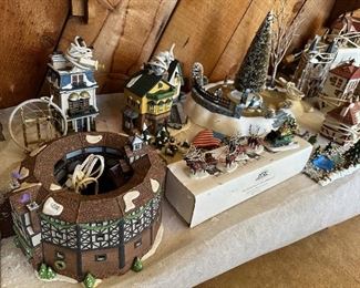 Lots of Department 56 Dickens Christmas Village.