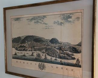 112. Framed Print of Bergen Norge (23" x 25")