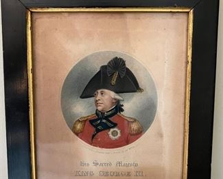 122. Framed Portrait of King George III published 1813 (7" x 8")