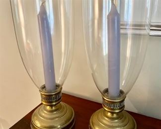 111. Pair of Reverse Beehive Candlesticks c. 1850 (11")