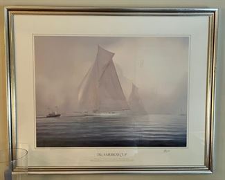 117. Framed Print "America's Cup Reliance" (29" x 24")