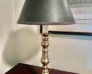 142. Brass Candlestick Lamp (14")