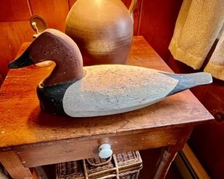 177. Duck Figurine signed Ron Victor #485 (17")
