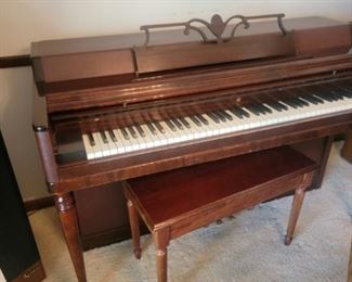 1954 WURLITZER PIANO.  ORIGINAL RECEIPT SHOWS PURCHASE PRICE $584.00 