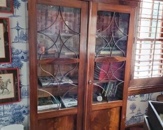 Antique Empire Bookcase Cabinet