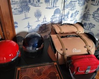 Vespa helmets and Prima bags
