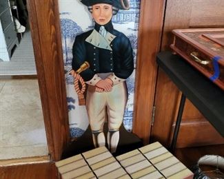 Maitland Smith hand painted standing Napoleon.