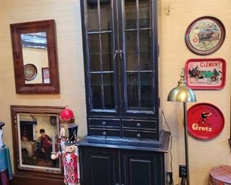 Black distressed cabinet