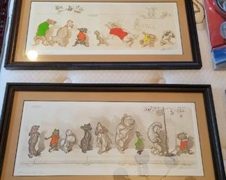 BORIS O'KLEIN NAUGHTY DOGS OF PARIS SATIRIC CARTOON ETCHINGS