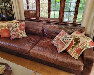 Leather couch by Restoration Hardware 