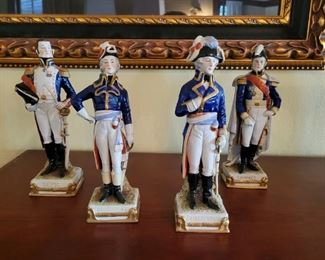 Antique German Porcelain Scheibe alsbach L Lepic statue Napoleon's generals