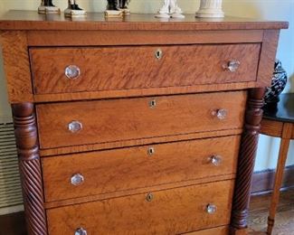 Beautiful tiger maple chest 