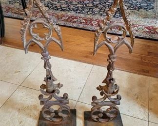 Iron floor candlesticks