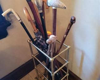 Antique and modern cane collection