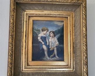 Cherub oil painting 