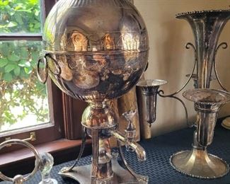 Antique silver coffee urn