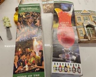 St Augustine Glasses, Pat O'Brien's Hurricane Glasses New Orleans and mixers