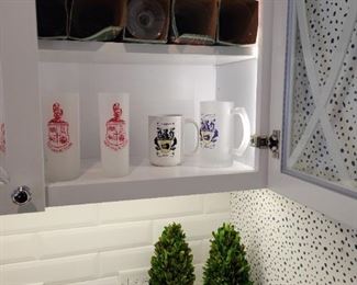 St Augustine Glasses, Pat O'Brien's Hurricane Glasses New Orleans and mixers