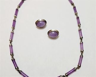 Silver and lavender jade 