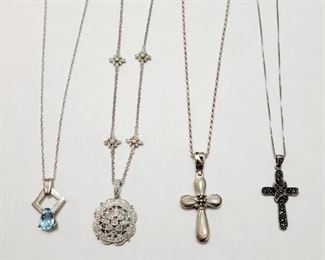 Silver necklaces