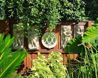 Cherub panels and mirror outdoor 