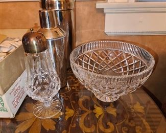 Waterford Crystal Bowl & Shaker