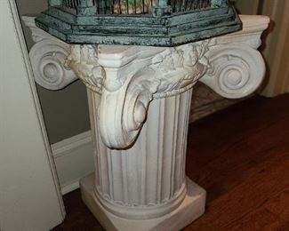 White Column Pedestal Table