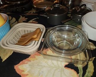 Assorted Kitchen Contents (Glassware, China, Dishware, Pots & Pans, Etc.)