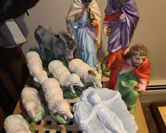 Chalkware Nativity Figurines