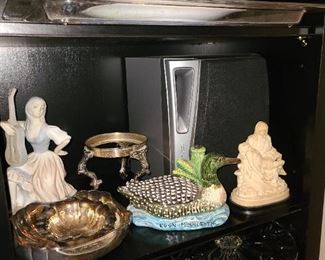 Assorted Figurines & Crystal Bowls