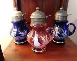 Hand Painted Syrup / Honey Dispensers