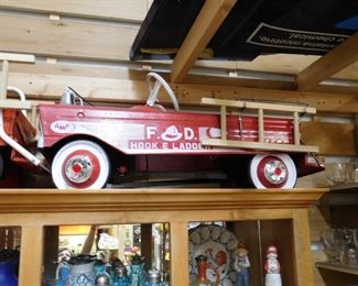 F.D. Hook & Ladder Fire Truck Pedal Car