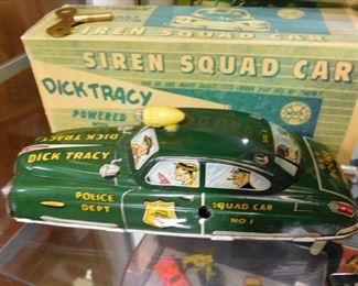 Dick Tracy Metal Toy Police Car with Box