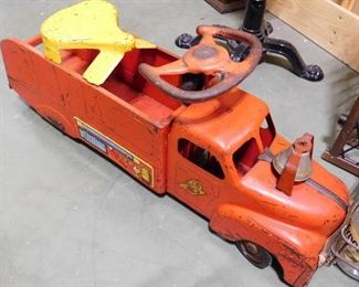 Antique Metal Ride-on Fire Truck