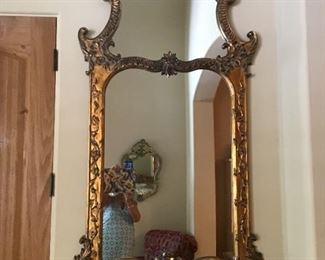 Exquisite Gold Gilt Mirror  Approx. Size 37 x 70" tall