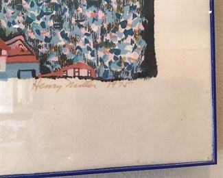 Artist Signature , Henry Miller and year 1975