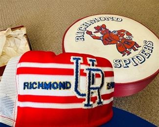 Never warn vintage University of Richmond hat and stool 