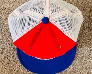 Never warn vintage University of Richmond hat and stool 