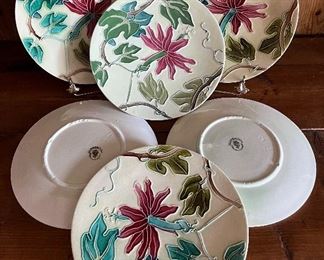 Bright & Beautiful set of 6 Majolica plate