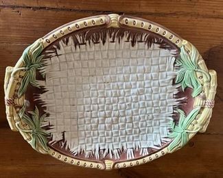 Majolica Palm & Basket Oval