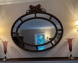 Large Victorian Oval Mirror