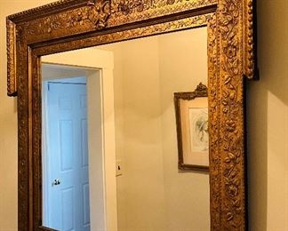 Circa 1860 Gold Gilt Mirror Exceptionally beautiful !