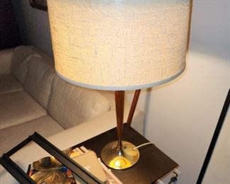 pair mid century modern lamps